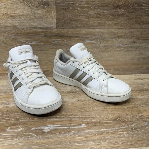 Adidas Grand Court White Leather Sneaker Women's Size 8 - Picture 5 of 5